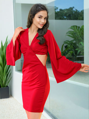 Women's Knot Cut Out Dress