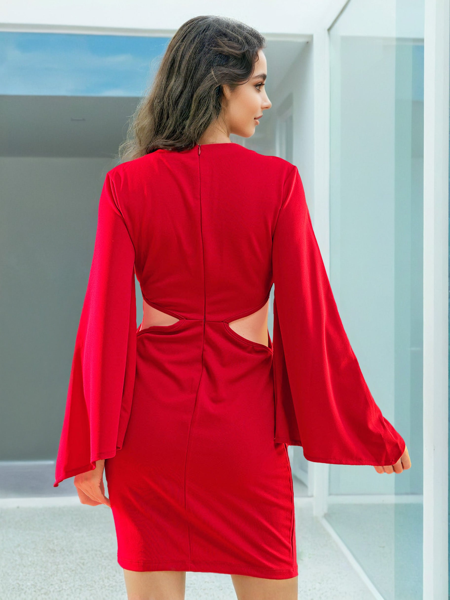 Women's Knot Cut Out Dress