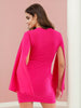 Women's Cape Sleeve Bodycon Dress
