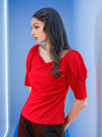 Women's Fitted Fitted Wrap Top