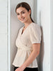 Women's V Neck Peplum Top