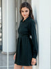 Women's Corduroy Elasticated V-Neck Dress