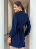 Women's Corduroy Elasticated V-Neck Dress