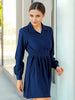 Women's Corduroy Elasticated V-Neck Dress