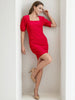 Women's Fitted Corduroy Puff Sleeve Dress