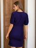Women's Fitted Corduroy Puff Sleeve Dress