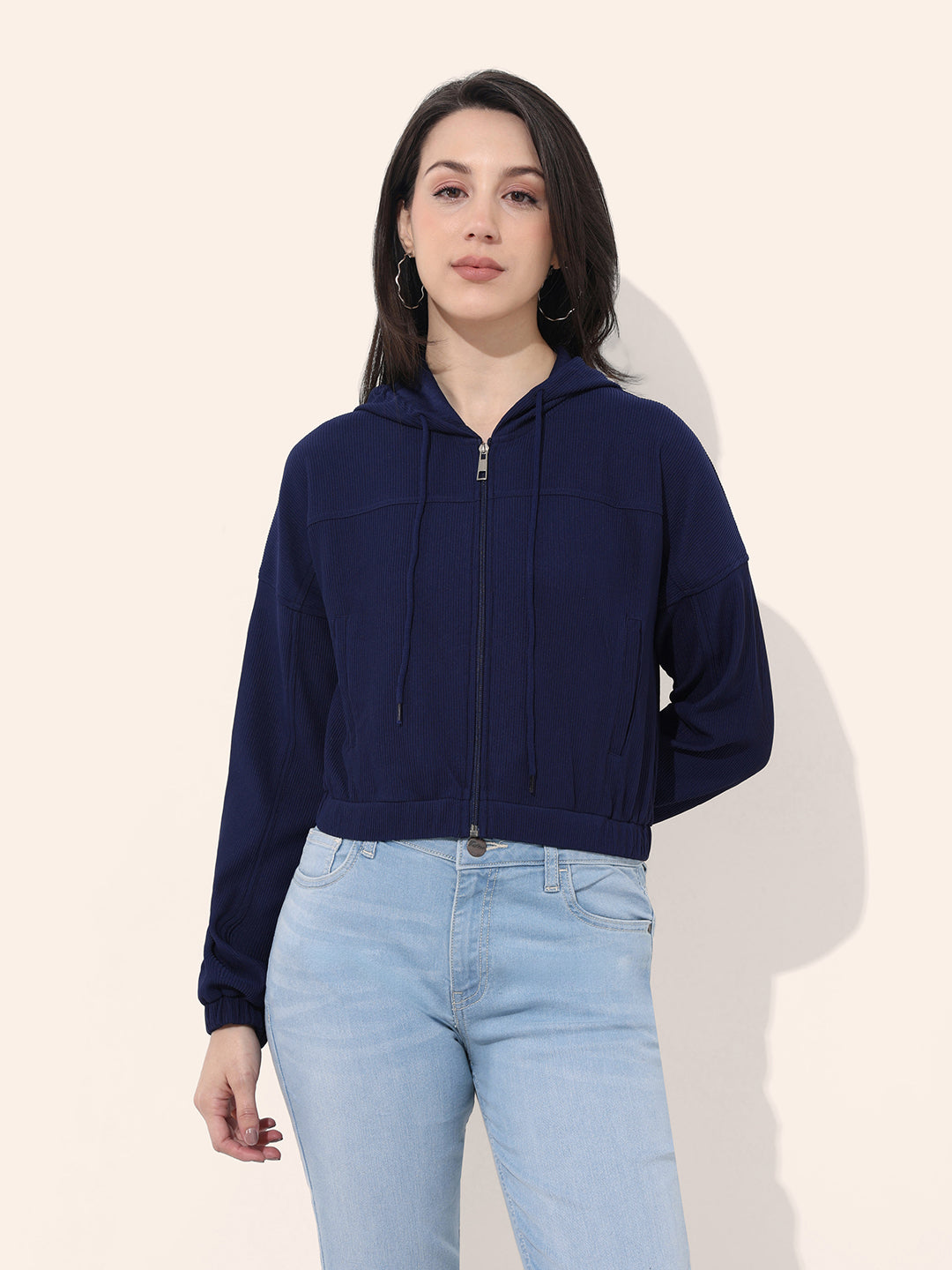 Women's Corduroy Hooded Jacket