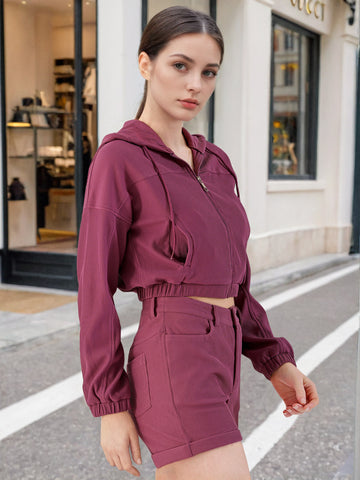 Women's Corduroy Hooded Jacket