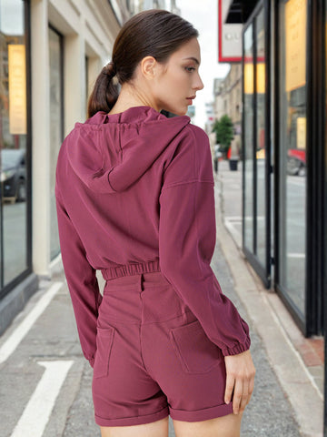 Women's Corduroy Hooded Jacket