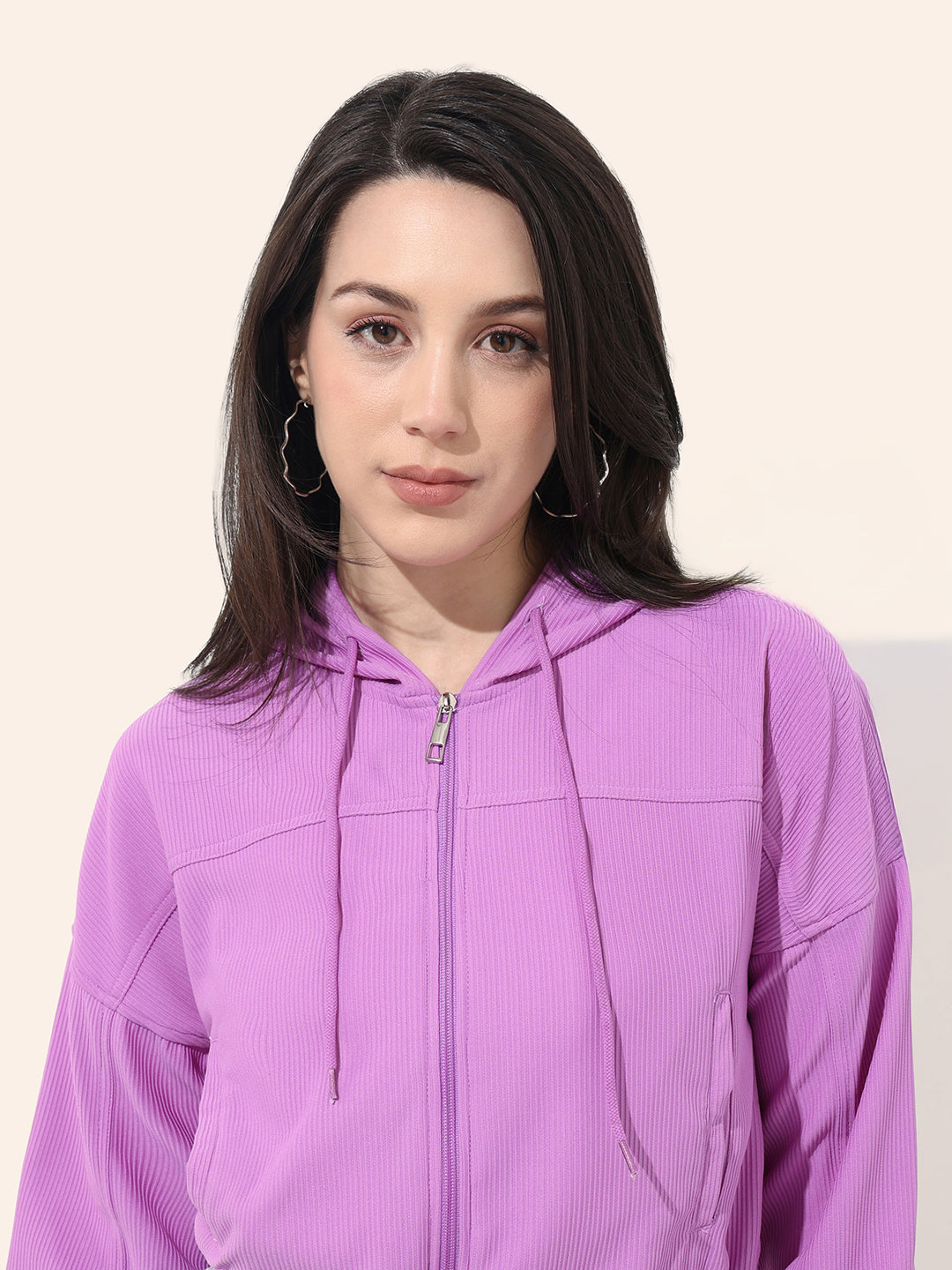 Women's Corduroy Hooded Jacket