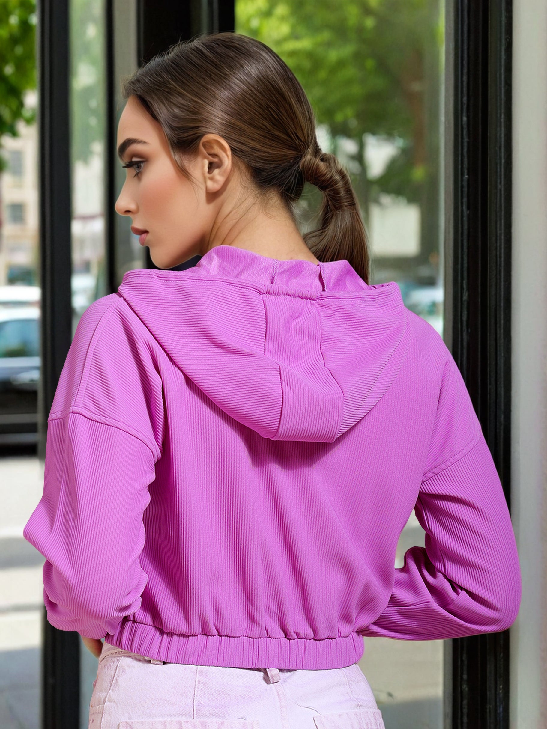 Women's Corduroy Hooded Jacket