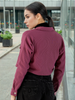 Women's Patch Pocket Corduroy Crop Shirt