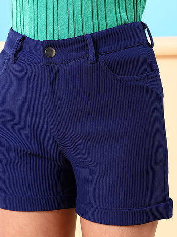Women's Fitted Corduroy Shorts