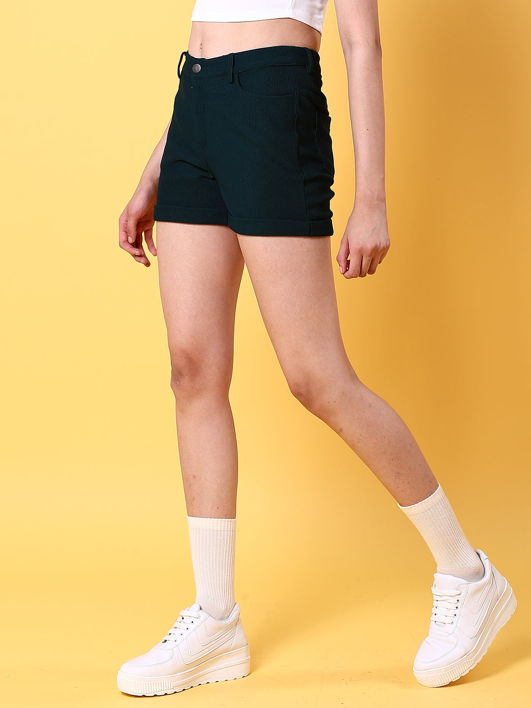 Women's Fitted Corduroy Shorts
