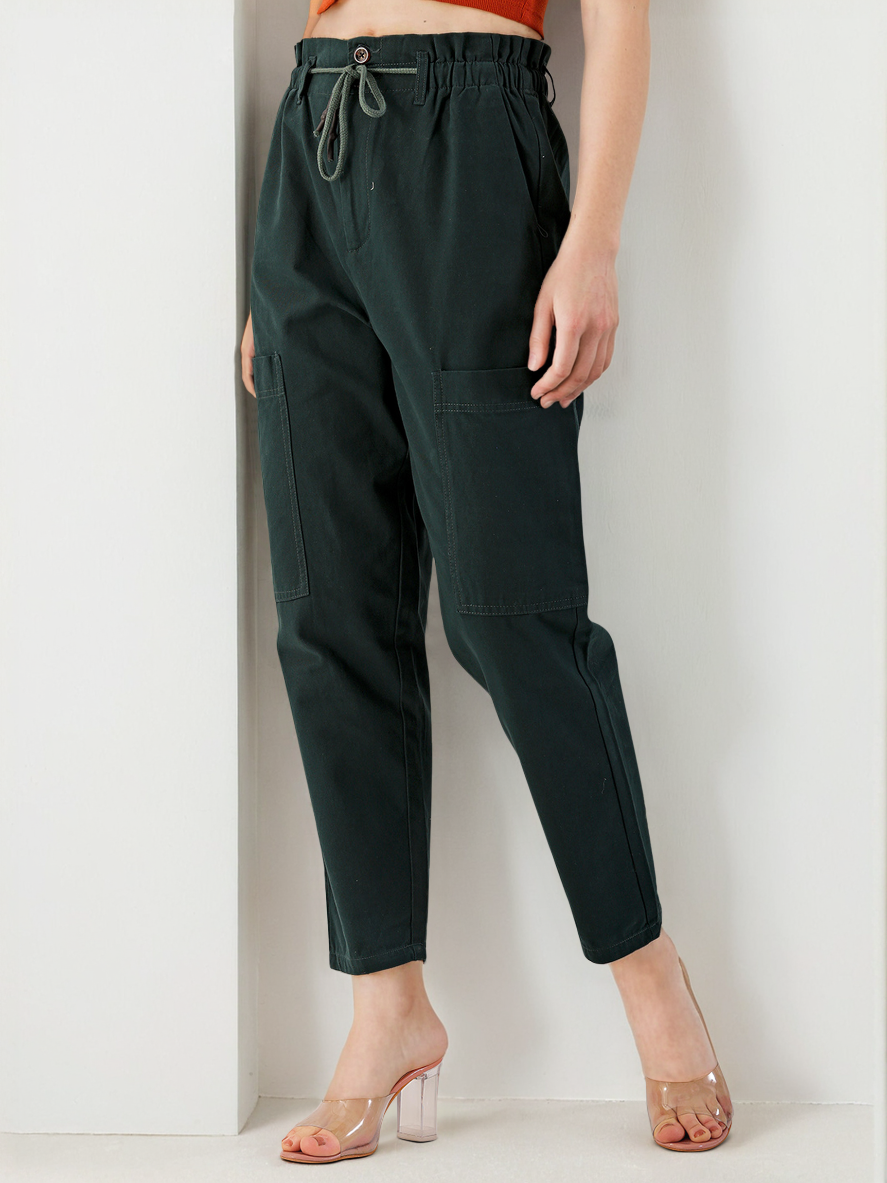 Women's Cargo Pocket Corduroy Flare Pant