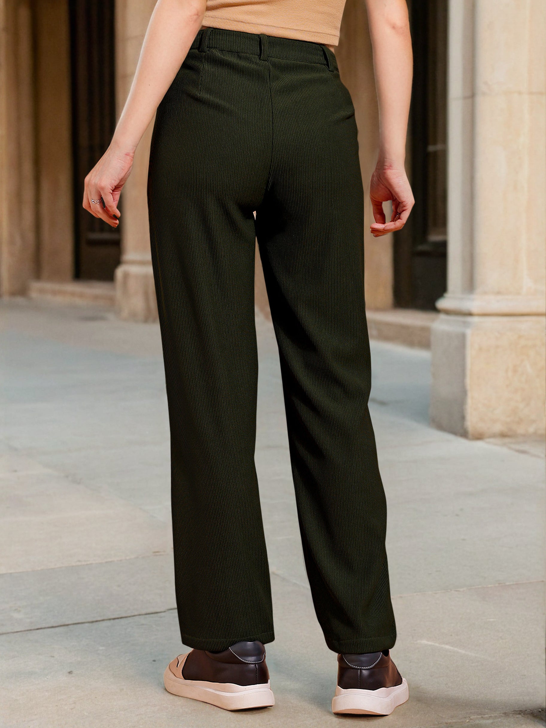 Women's Cut And Sew Tapered Corduroy Pant