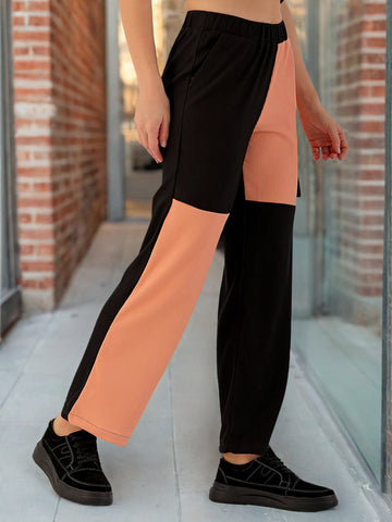 Women's Corduroy Colorblock Cargo Pocket Pant