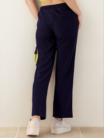 Women's Corduroy Colorblock Cargo Pocket Pant