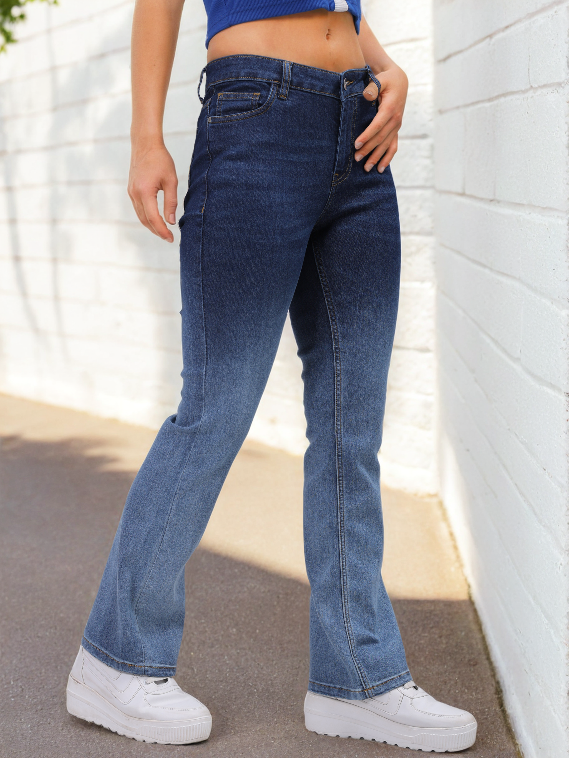Women's Ombre Bootcut Denim Jeans