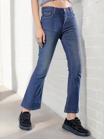 Women's Rag Wash Tinted Bootcut Denim Jeans