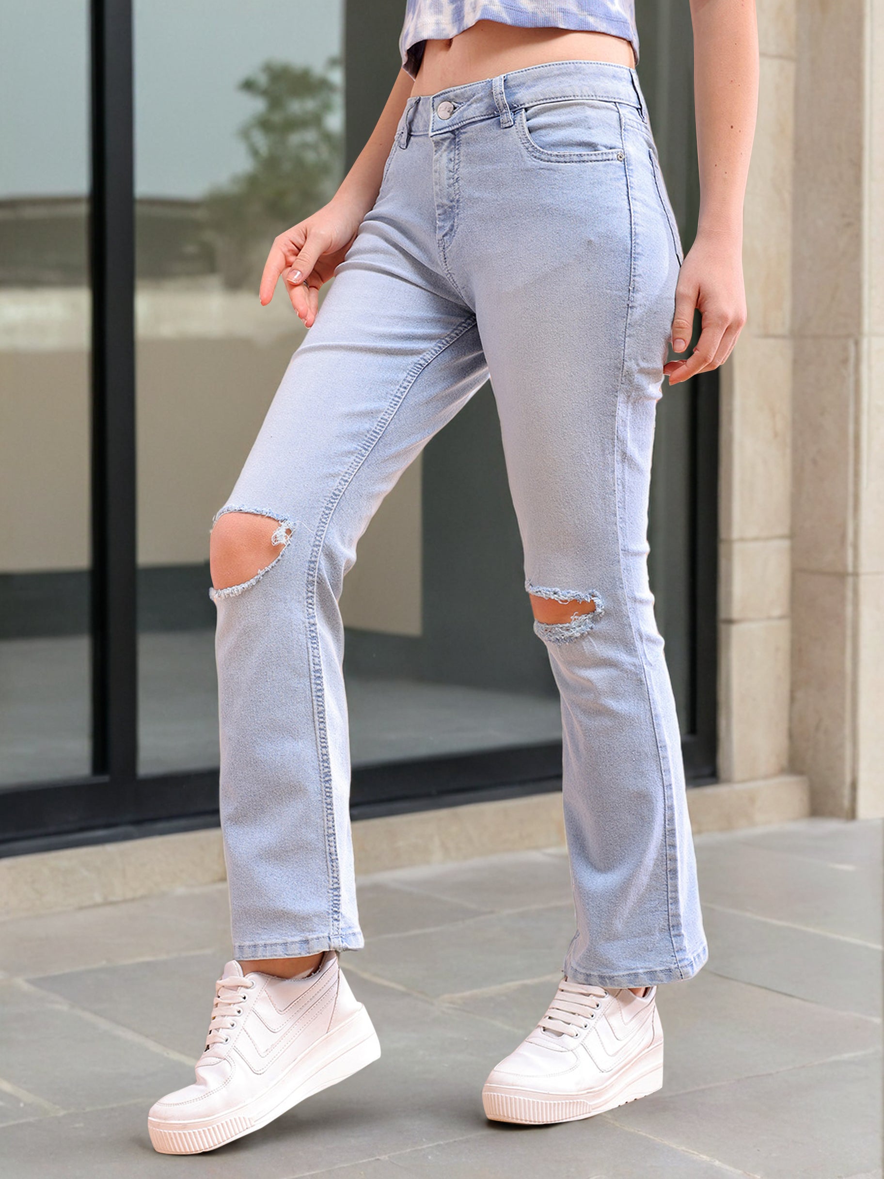 Women's Mid Wash Bootcut Denim Jeans
