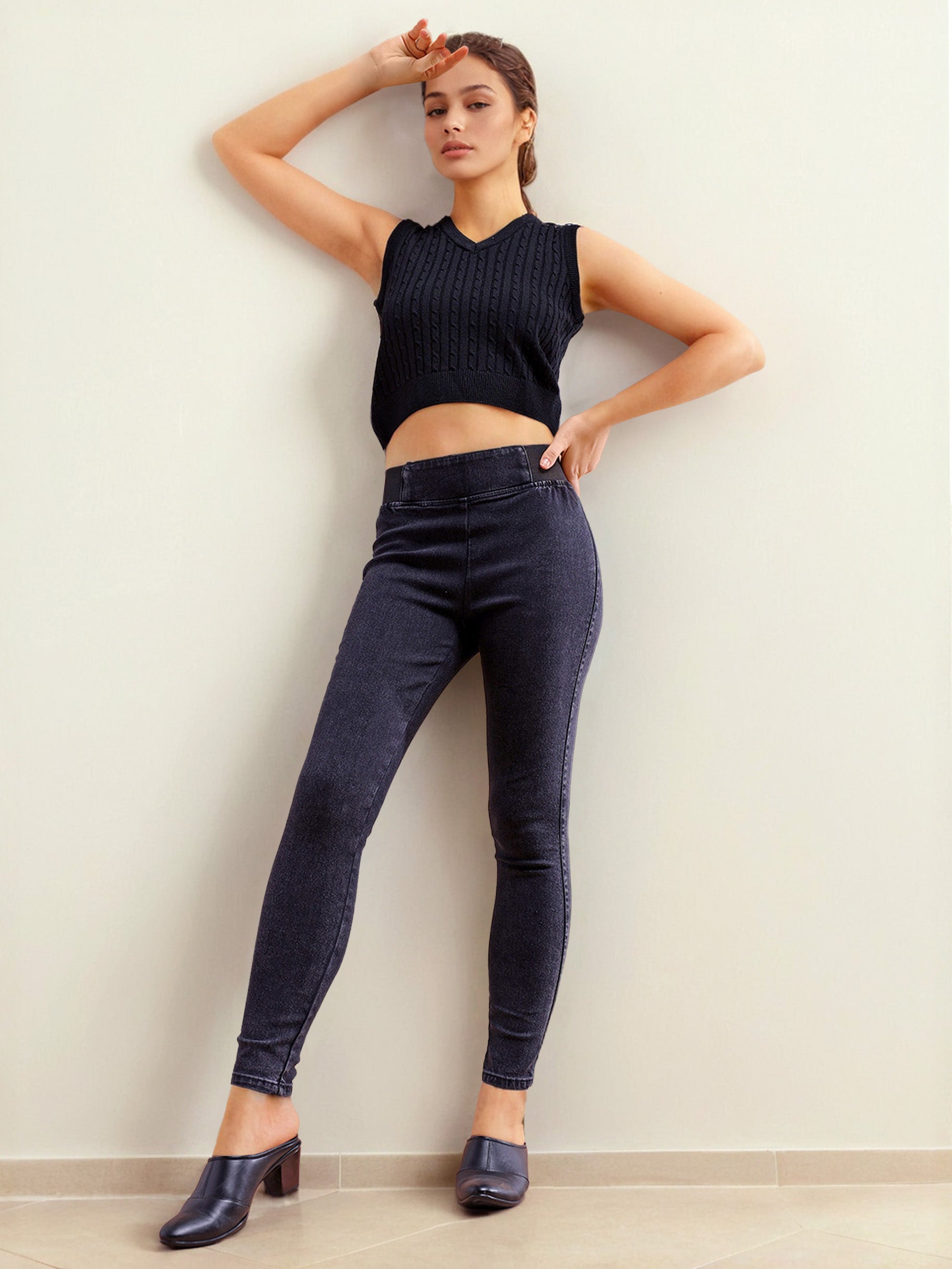 Women's Elasticated Denim Jegging