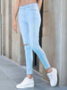 Women's Distressed Skinny Fit Denim Jeans
