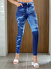 Women's Skinny Fit Denim Jeans With Tying