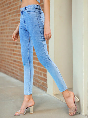 Women's Rag Wash Skinny Fit Denim Jeans