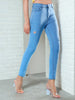 Women's Distressed Skinny Fit Denim Jeans