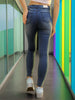 Women's Color Block Slim Fit Denim Jeans