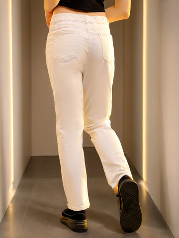 Women's Printed Straight Fit Jeans