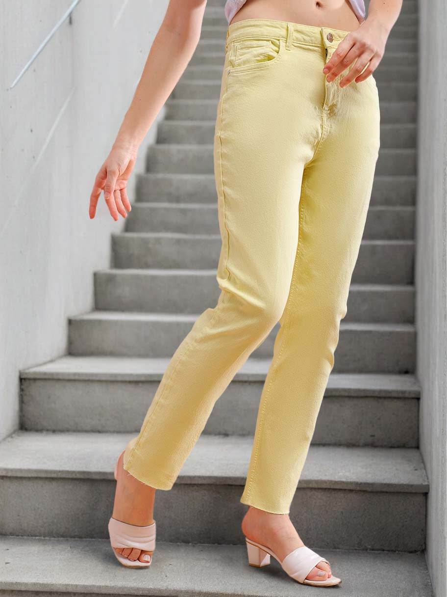 Women's Overdyed Straight Fit Denim Jeans