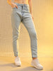 Women's Light Wash Straight Fit Denim Jeans