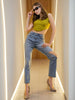 Women's Distressed Straight Fit Jeans