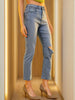 Women's Distressed Straight Fit Jeans