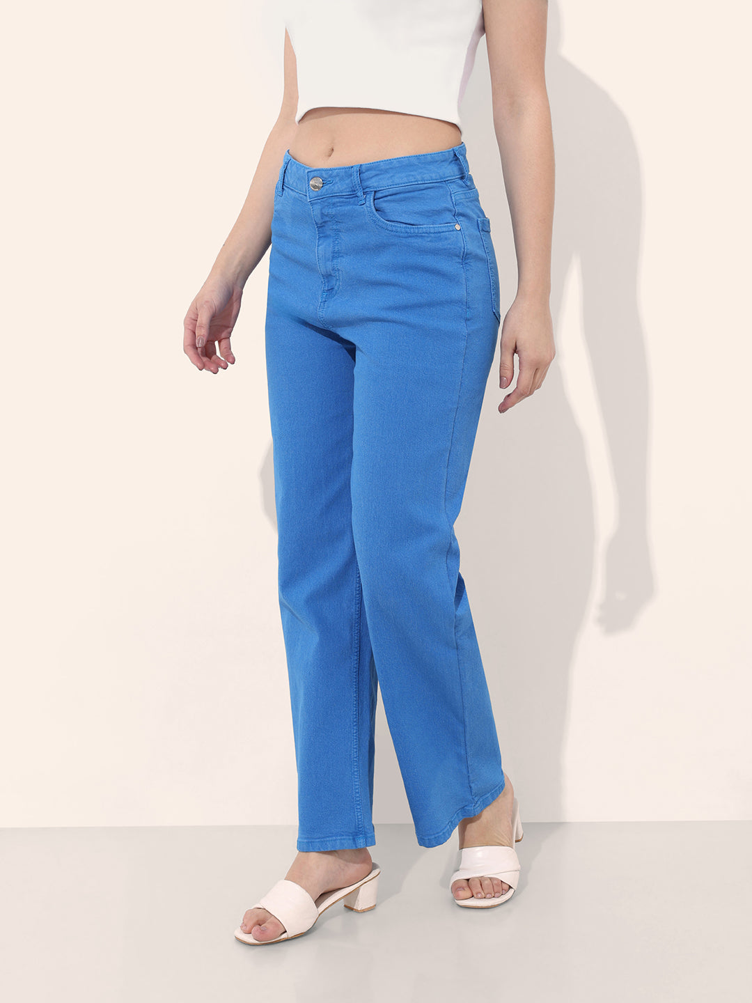 Women's Overdyed Wide Leg Denim Jeans