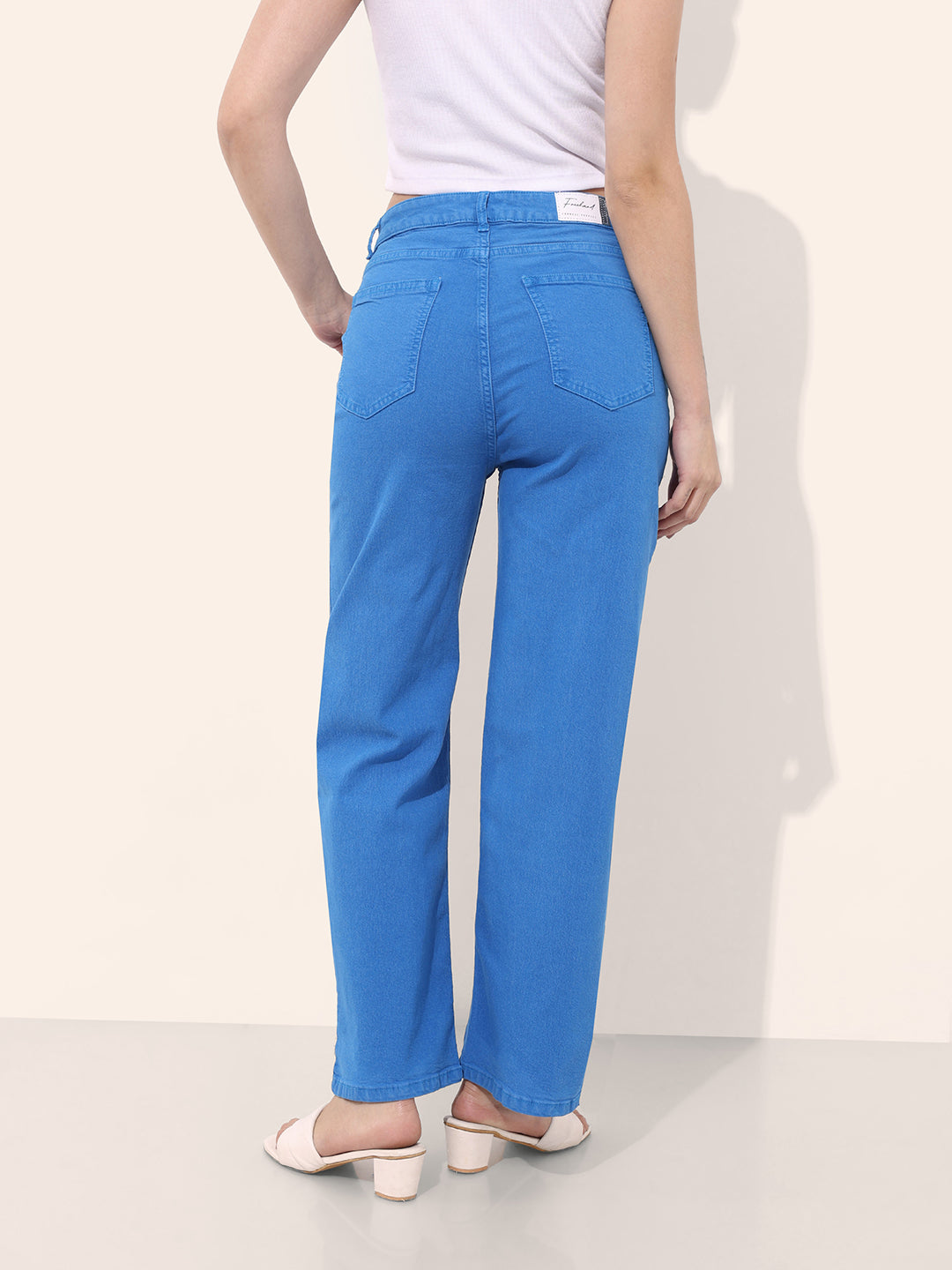 Women's Overdyed Wide Leg Denim Jeans