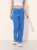 Women's Overdyed Wide Leg Denim Jeans