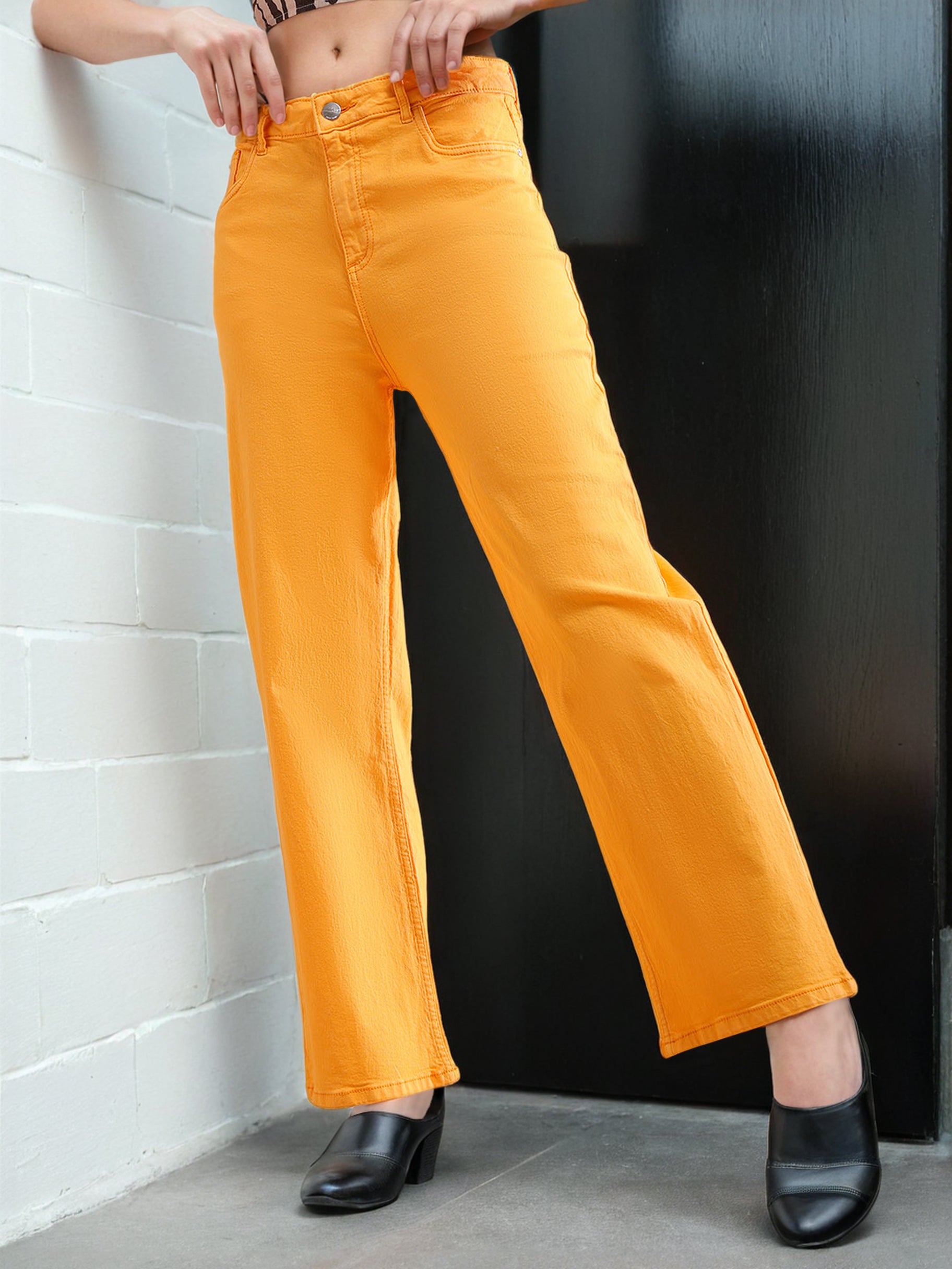 Women's Tinted Wide Leg Denim Jeans