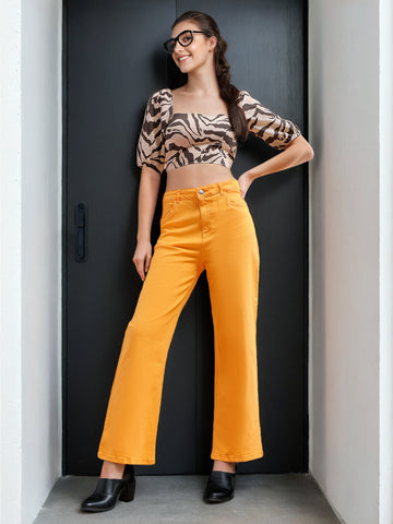 Women's Tinted Wide Leg Denim Jeans