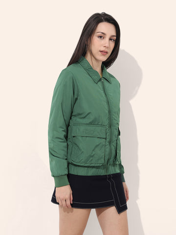 Women's Cargo Pocket Crop Winter Jacket