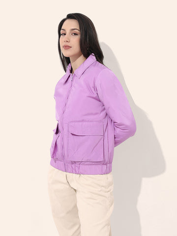 Women's Cargo Pocket Crop Winter Jacket