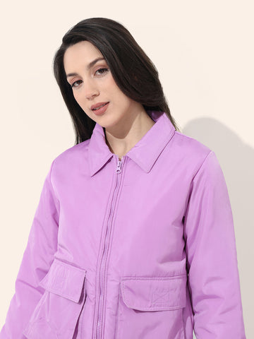 Women's Cargo Pocket Crop Winter Jacket