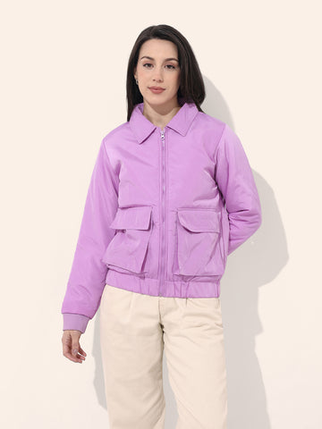 Women's Cargo Pocket Crop Winter Jacket