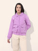Women's Cargo Pocket Crop Winter Jacket
