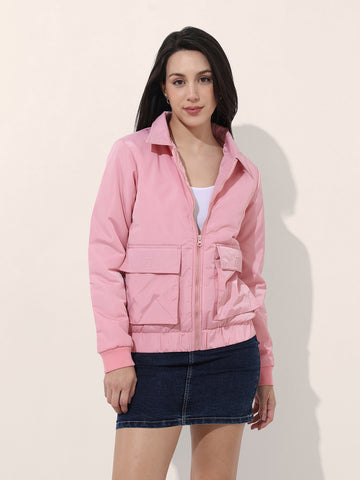 Women's Cargo Pocket Crop Winter Jacket