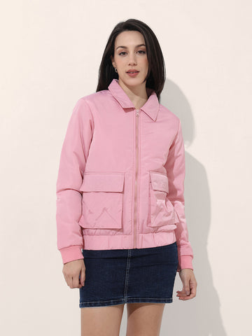 Women's Cargo Pocket Crop Winter Jacket