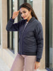 Women's Crop Bomber Jacket With Flap Pocket