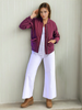 Women's Crop Bomber Jacket With Flap Pocket